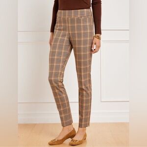 Talbots Chatham Pants in Brown and Tan Plaid
